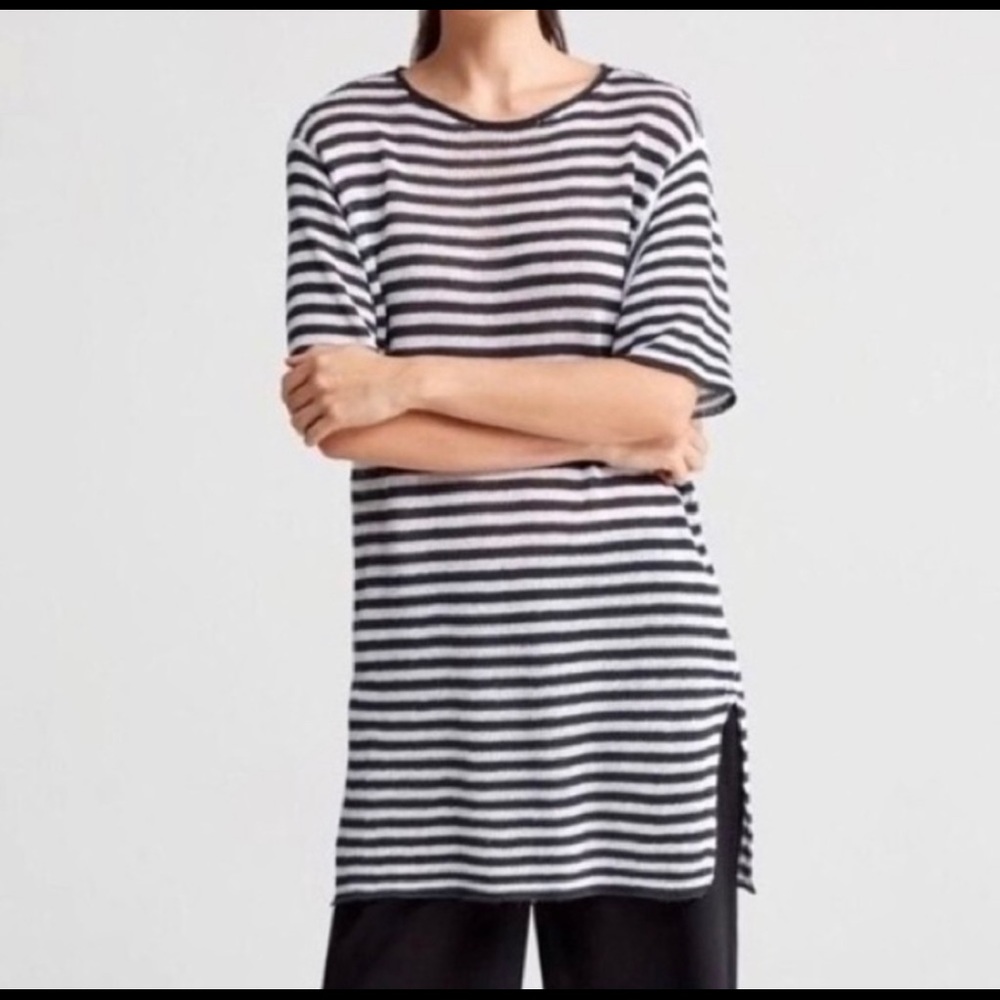 Eileen Fisher linen loose weave tunic 2x EUC